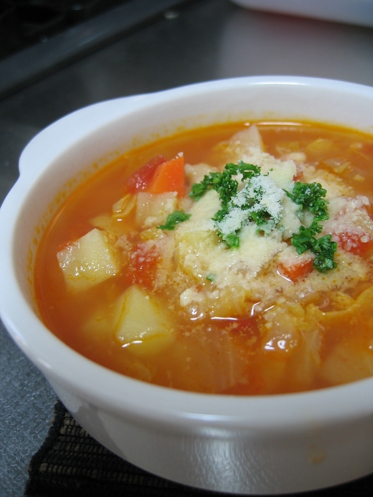 クリーミートルテッリーニミネストローネのレシピ